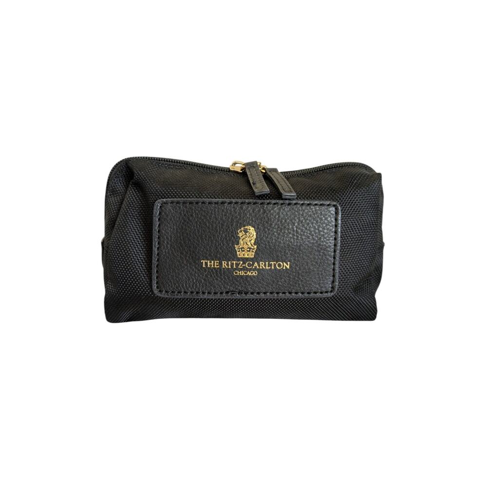 The Ritz Carlton Chicago Black Small Toiletry Bag Zipper Luxury